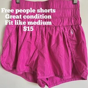 Free People Fuchsia Athletic Shorts